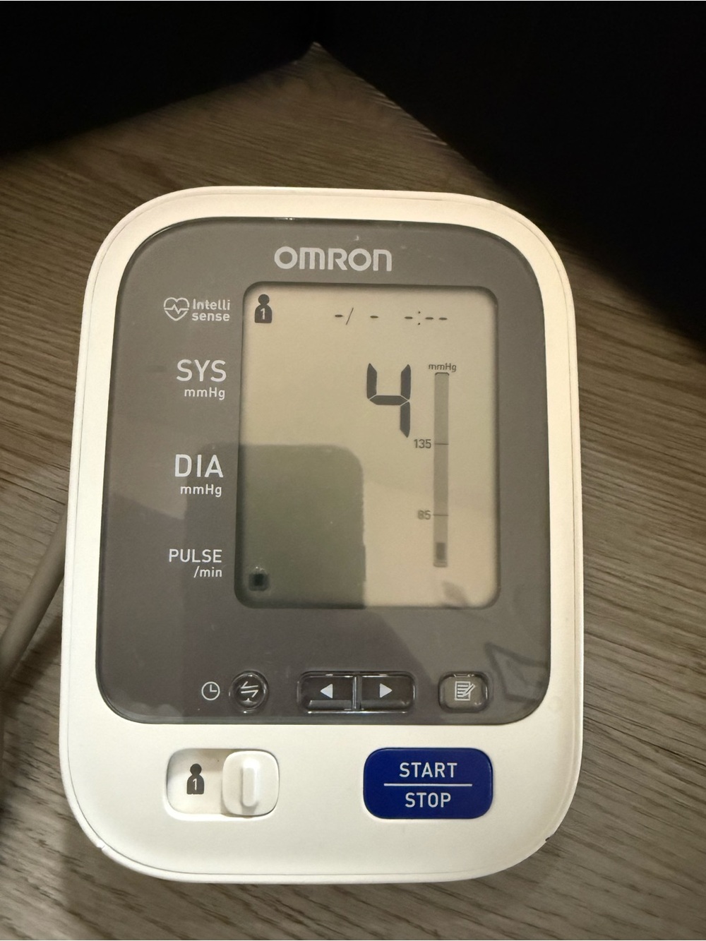 OMRON Blood Pressure Monitor with Navy Cuff and White Console